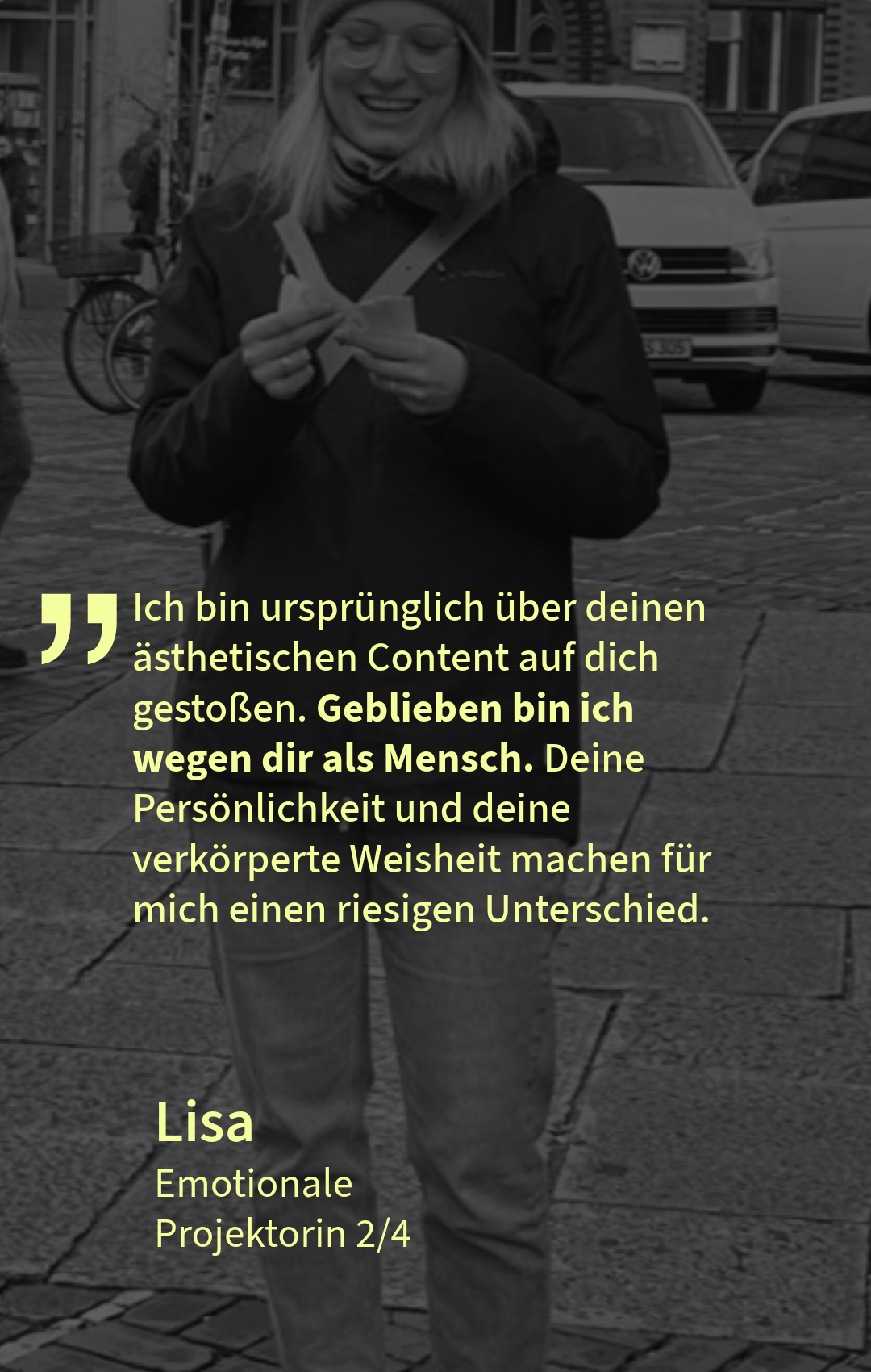 Stimme aus der Begleitung – Lisa, Emotionale Projektorin 2/4