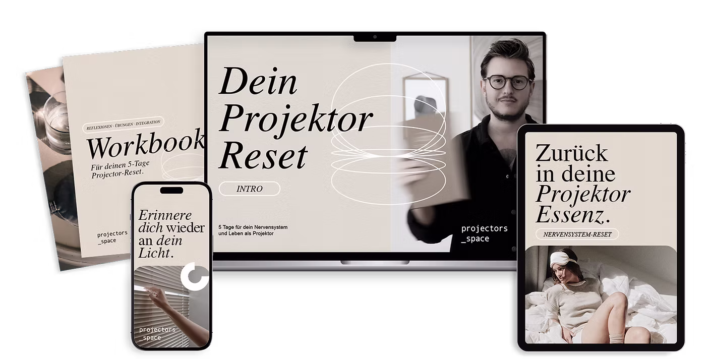 Projektor-Reset auf Laptop, Tablet und Smartphone samt Workbook